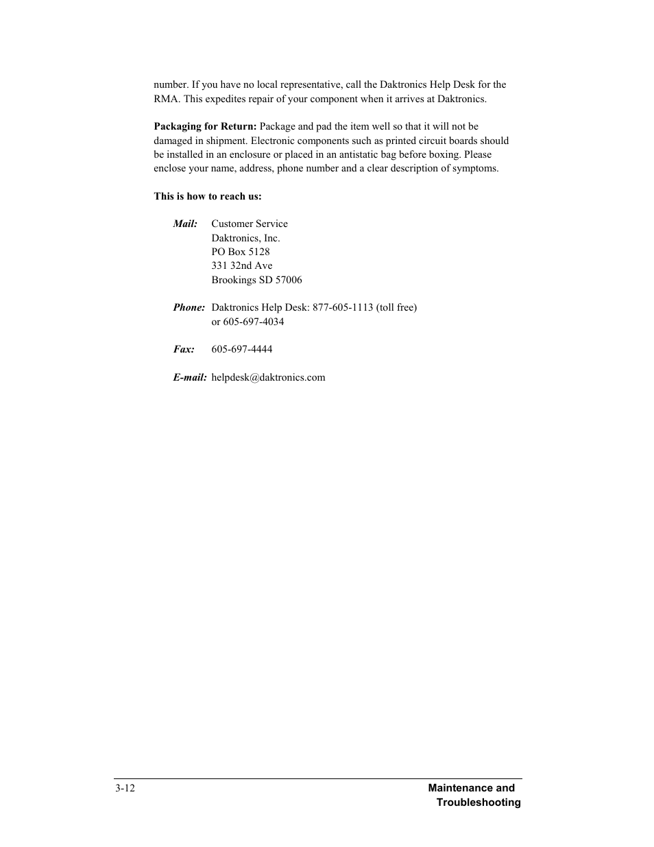 Daktronics DF-12xx User Manual | Page 34 / 68