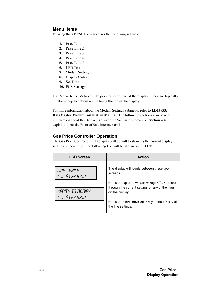 Line price 1 | Daktronics DF-12xx User Manual | Page 38 / 68