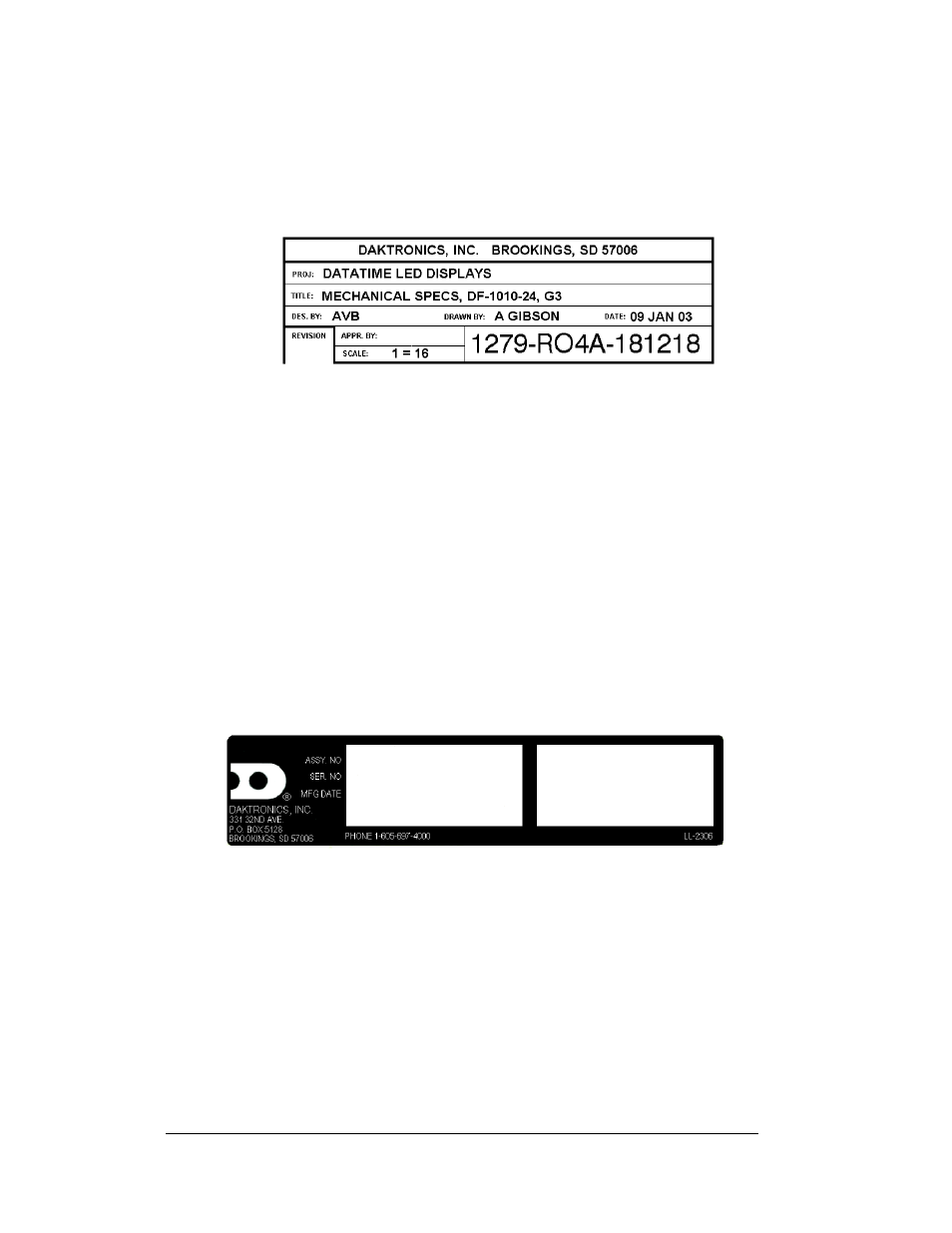Daktronics DF-12xx User Manual | Page 12 / 101