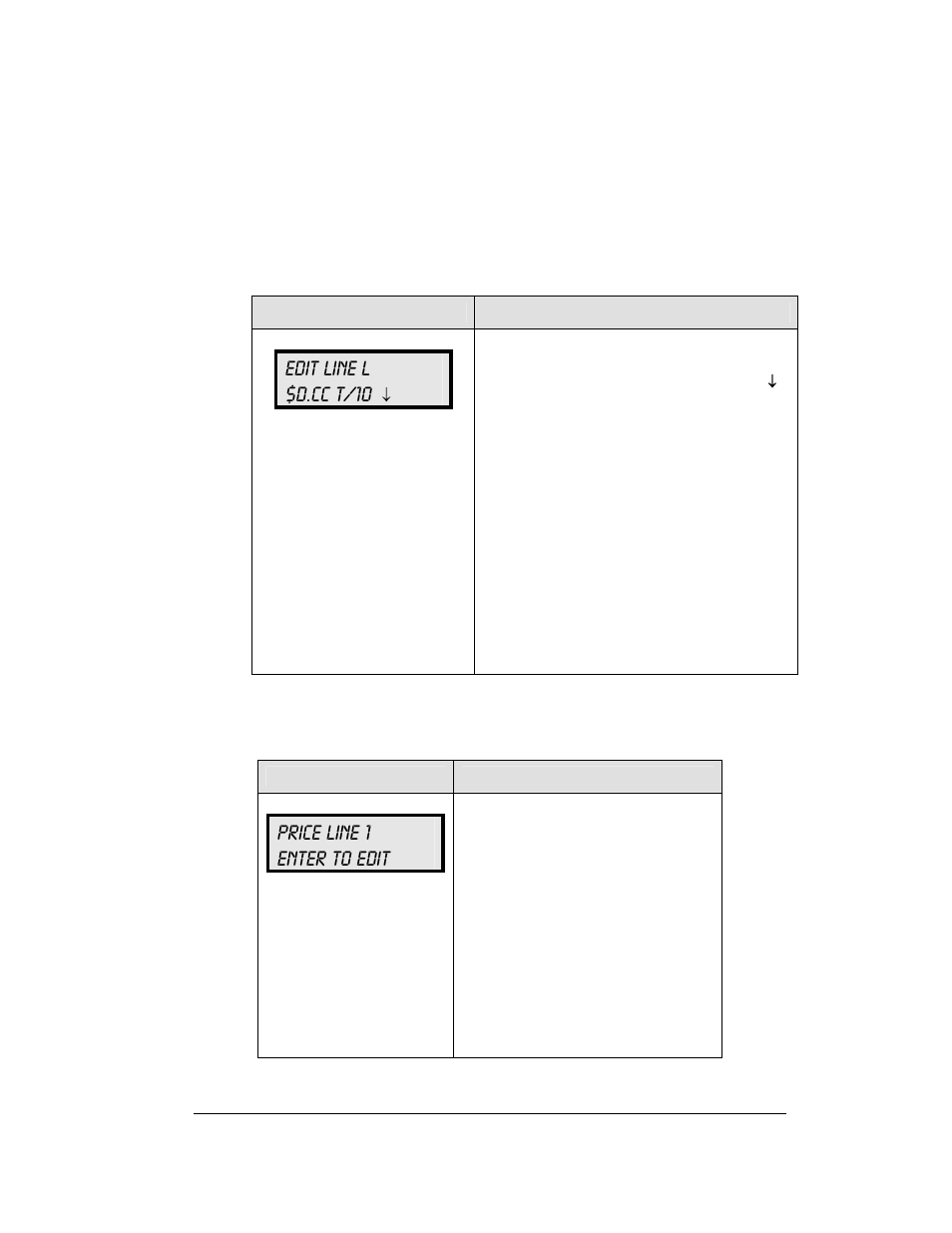 Edit line l $d.cc t/10, Price line 1 enter to edit | Daktronics DF-12xx User Manual | Page 53 / 101