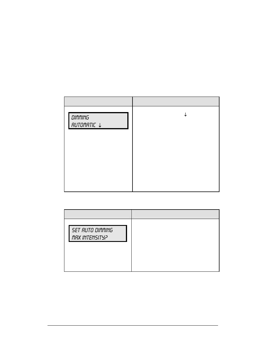 Dimming automatic, Set auto dimming max intensity | Daktronics DF-12xx User Manual | Page 56 / 101