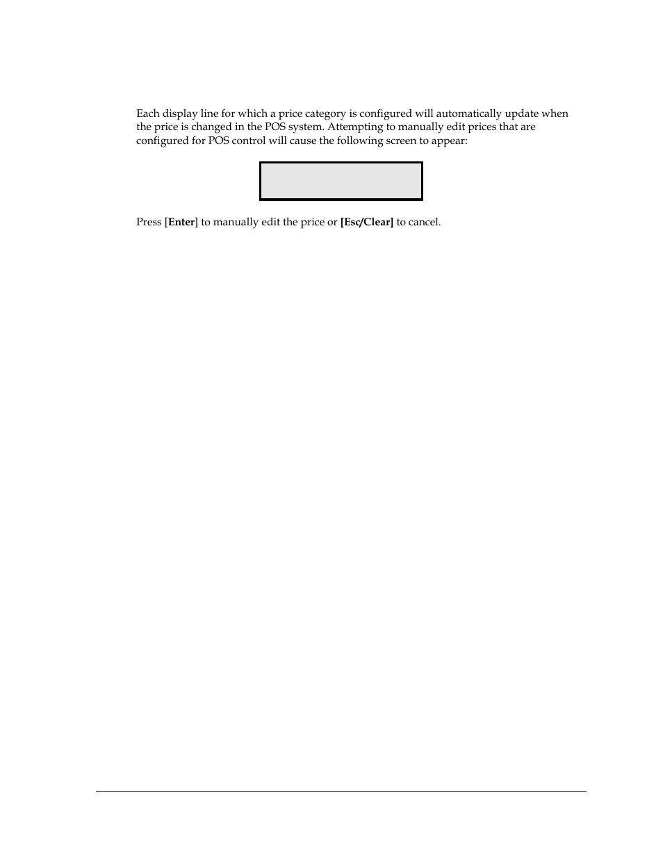 Changing prices manually, 5 changing prices manually, This line pos ctrld. override | Daktronics DF-2100 User Manual | Page 53 / 74