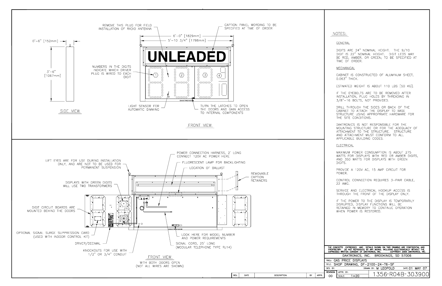 Ing b-303900 | Daktronics DF-2100 User Manual | Page 70 / 74
