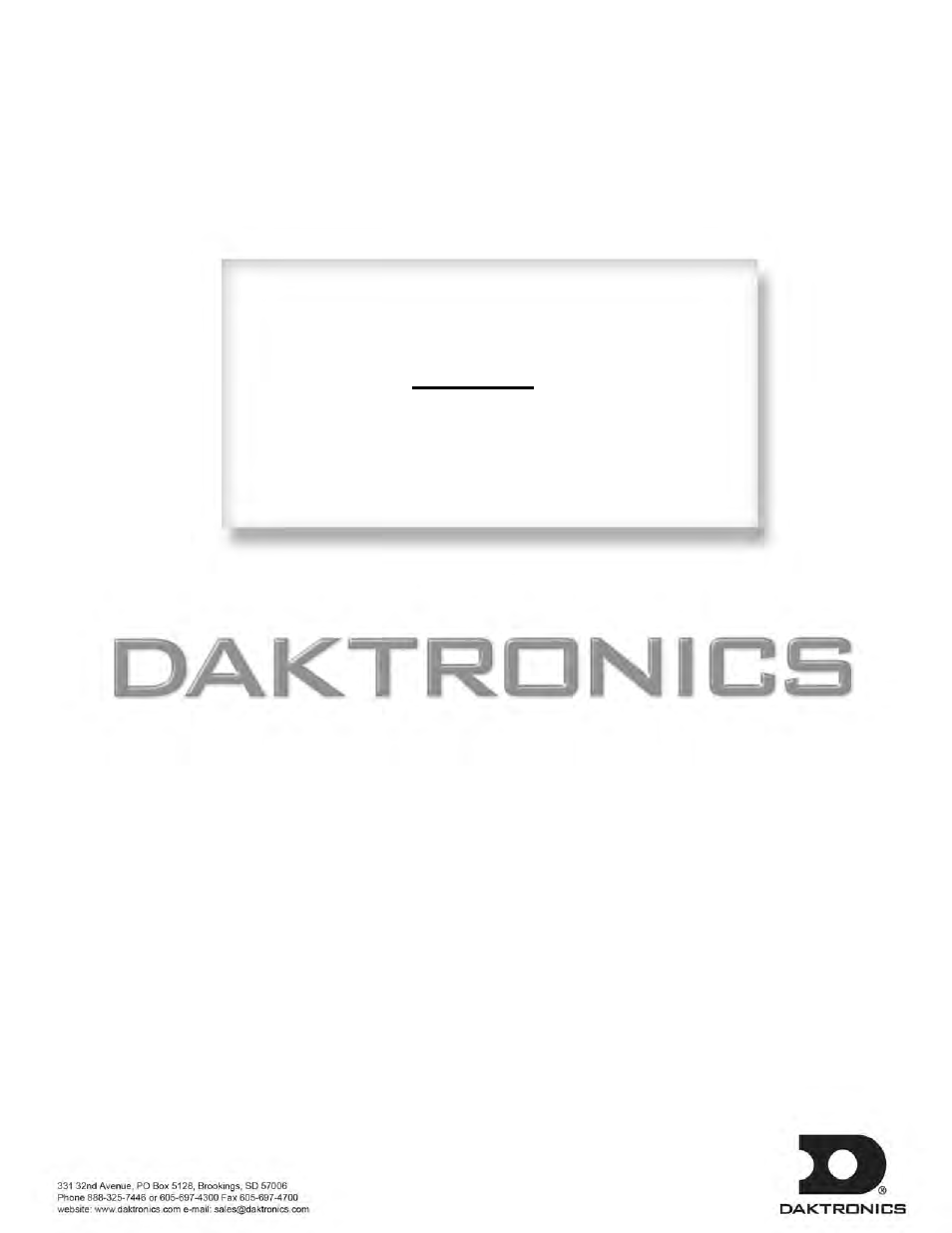 Daktronics DF-4000 User Manual | 71 pages
