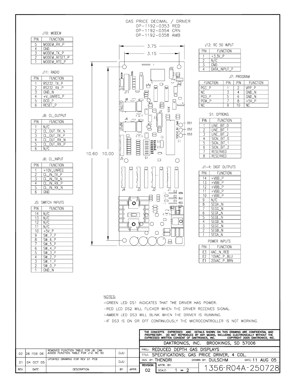 Drawing a-250728 | Daktronics DF-4000 User Manual | Page 62 / 71