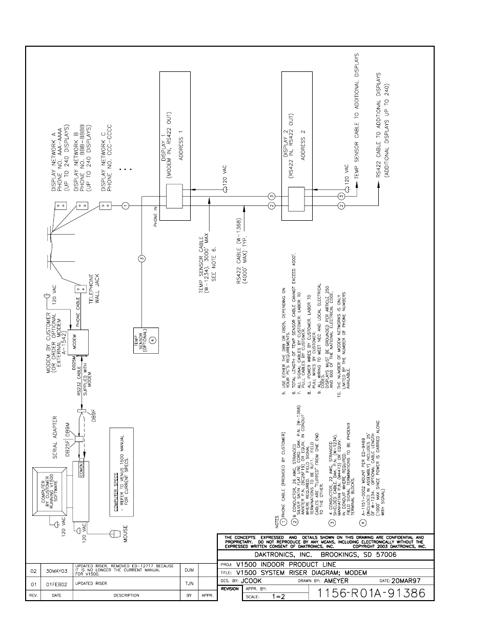 Drawing a-91386 | Daktronics S-100/S-200 User Manual | Page 46 / 71