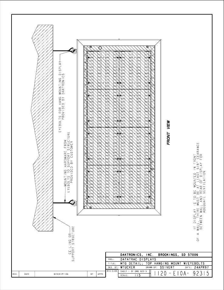 Drawing a-92315 | Daktronics S-100/S-200 User Manual | Page 48 / 71