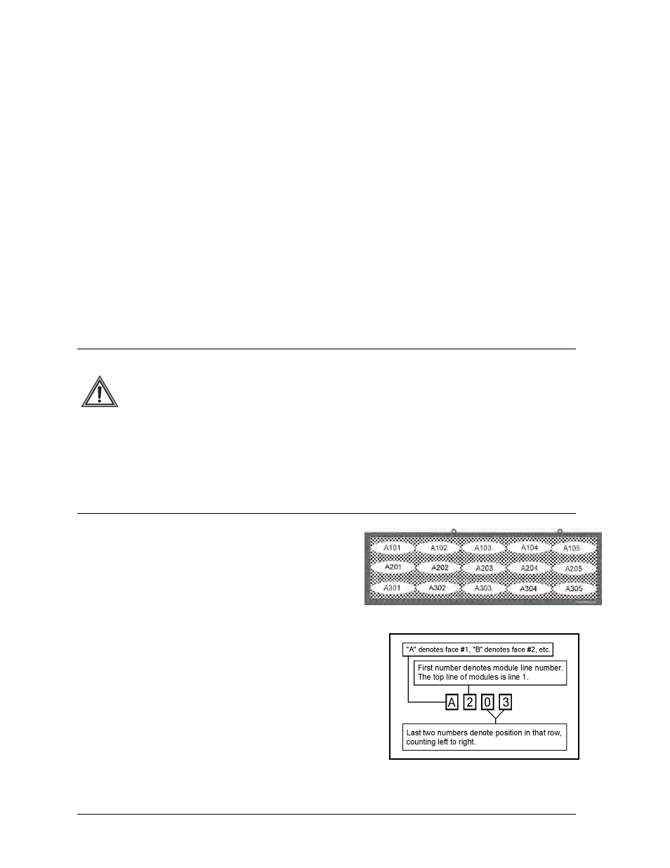 Safety precautions, Daktronics nomenclature, Safety precautions -2 | Daktronics nomenclature -2, Figure 3: module numbering -2 | Daktronics AF-3020-7.6-R,A User Manual | Page 8 / 46