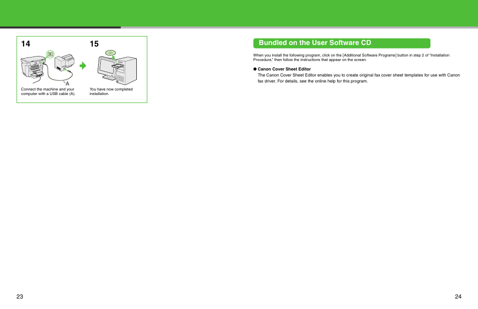 Bundled on the user software cd | Canon ImageCLASS MF3240 User Manual | Page 13 / 15