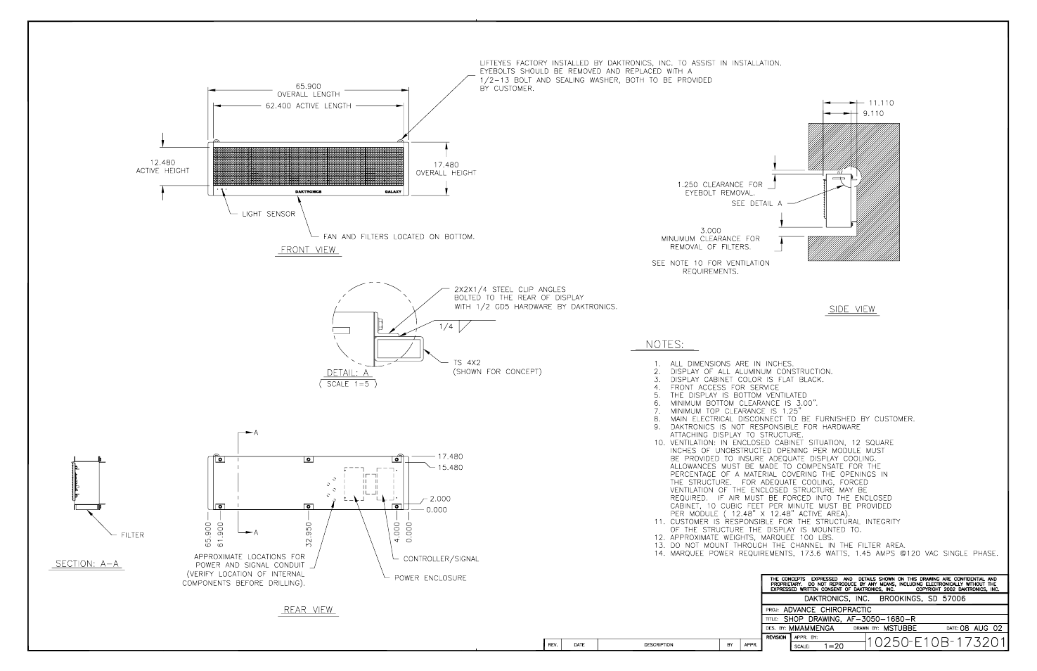 Daktronics AF-3050-20-R,A User Manual | Page 66 / 87