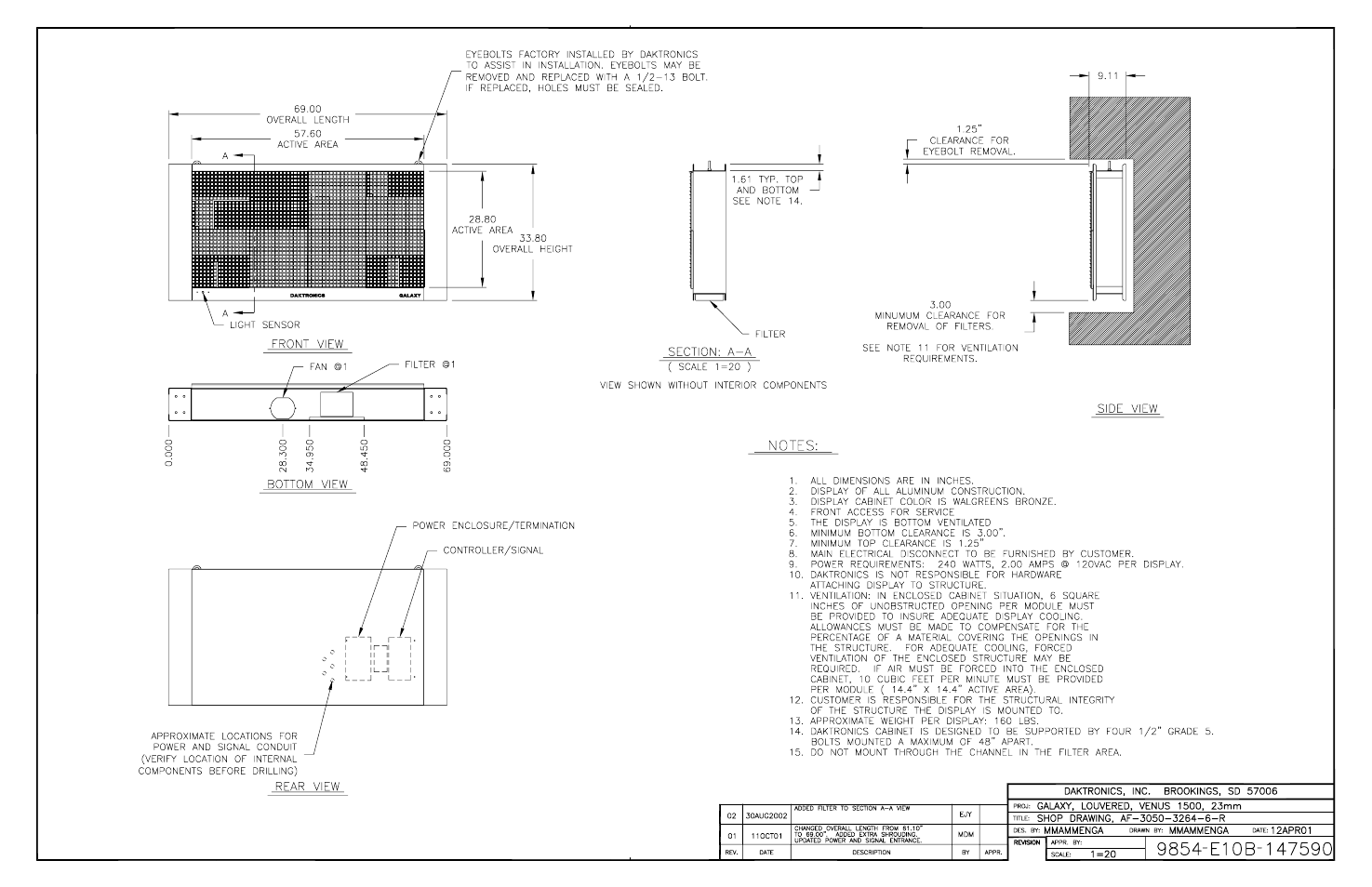 Daktronics AF-3050-20-R,A User Manual | Page 73 / 87
