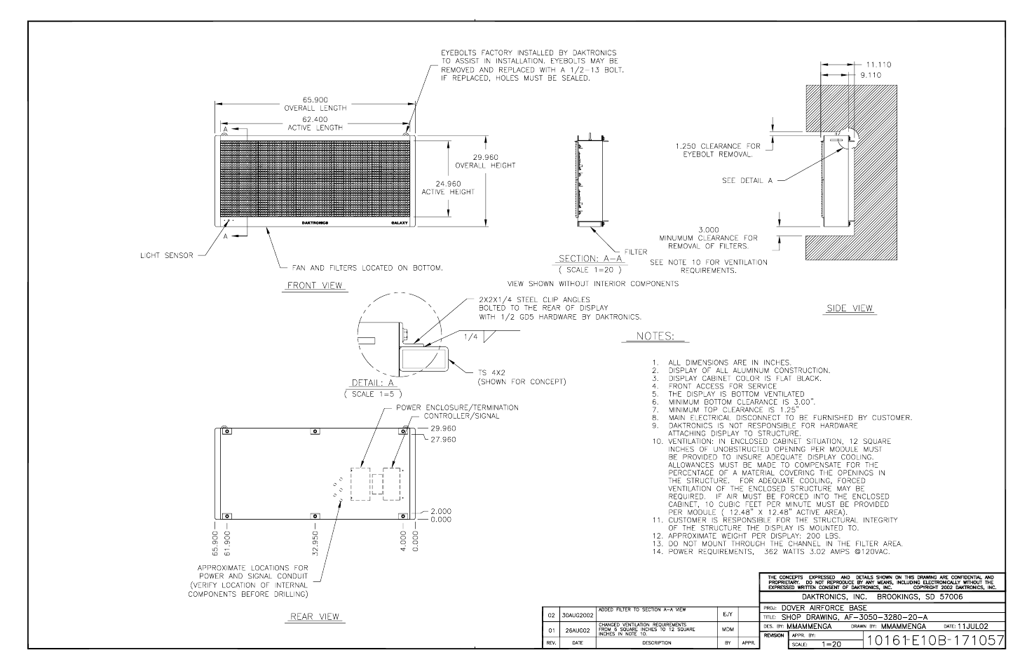 Daktronics AF-3050-20-R,A User Manual | Page 74 / 87