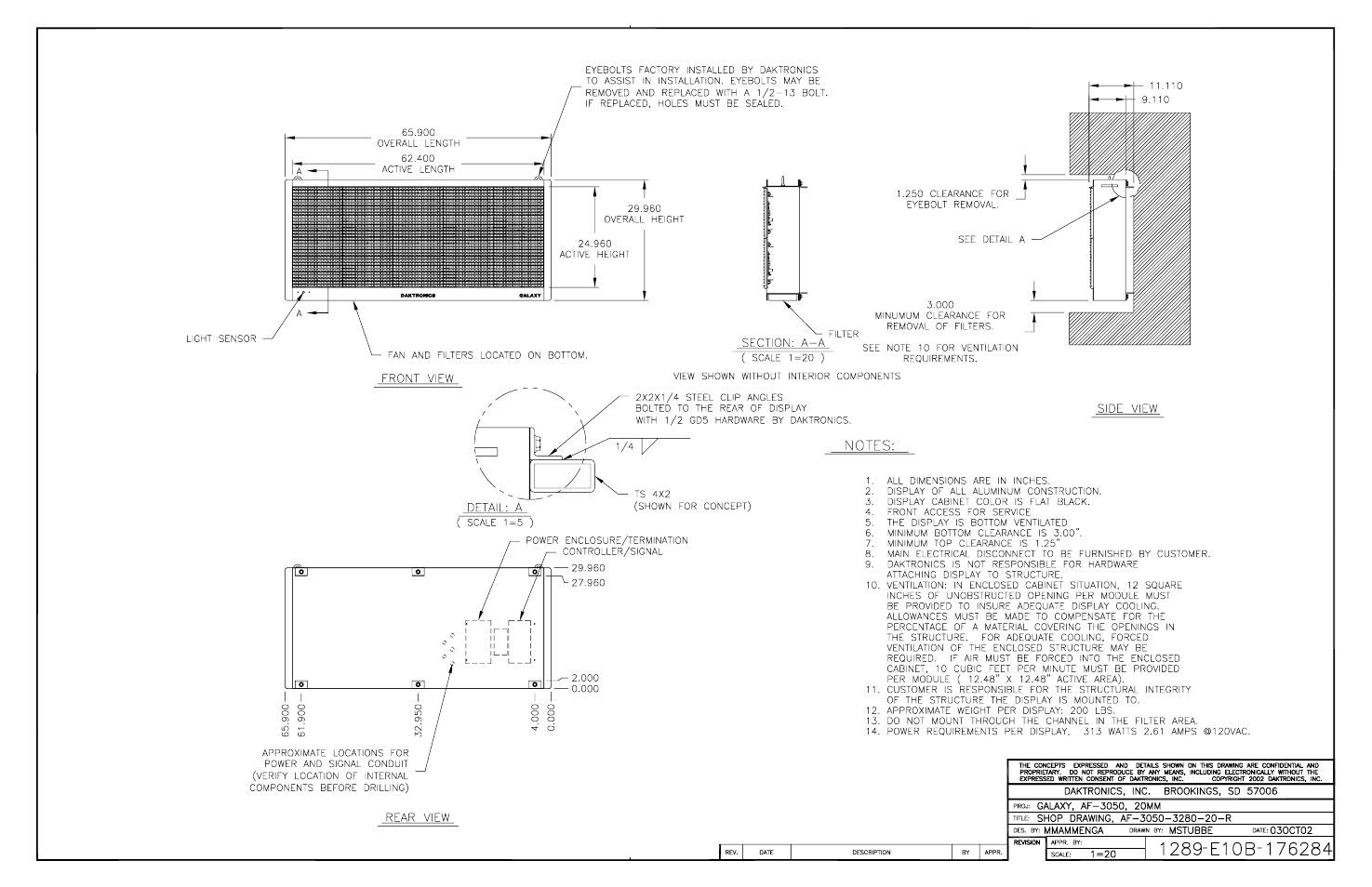Daktronics AF-3050-20-R,A User Manual | Page 75 / 87