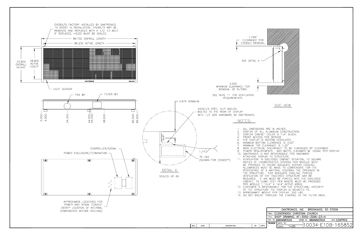 Daktronics AF-3050-20-R,A User Manual | Page 76 / 87