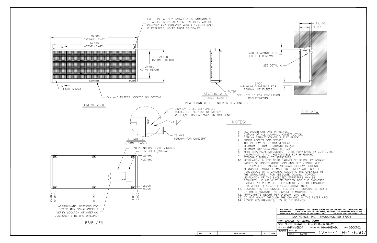 Daktronics AF-3050-20-R,A User Manual | Page 77 / 87