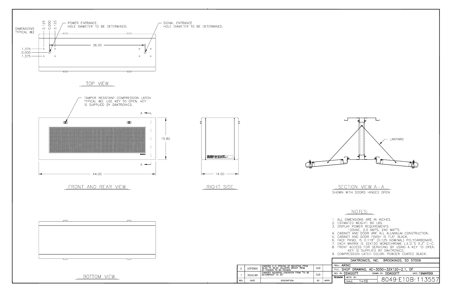 Daktronics AF-3050-20-R,A User Manual | Page 80 / 87