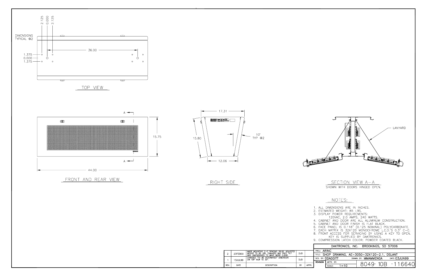Daktronics AF-3050-20-R,A User Manual | Page 81 / 87