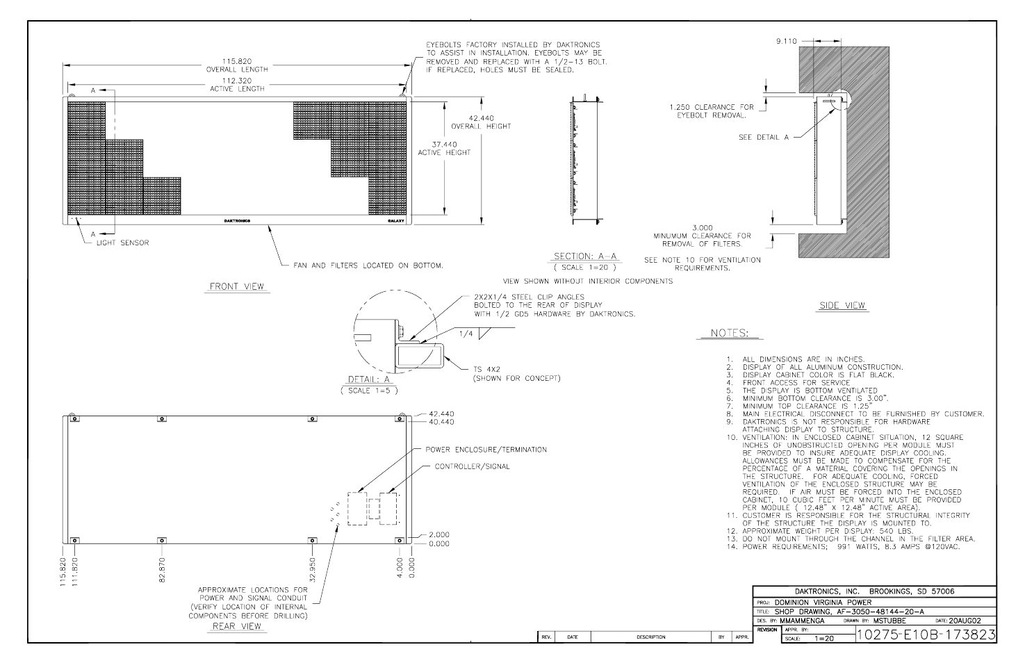 Daktronics AF-3050-20-R,A User Manual | Page 85 / 87