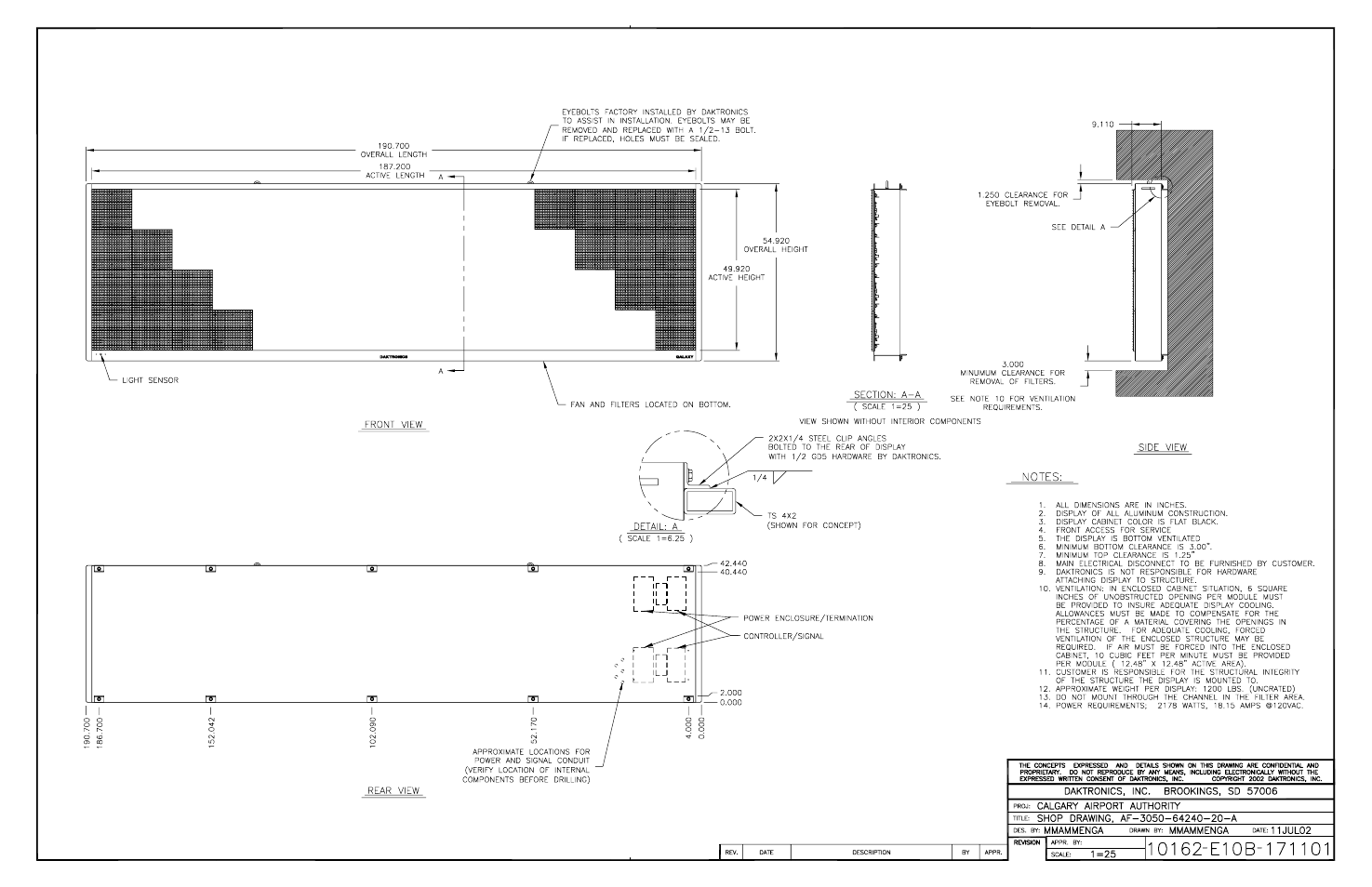 Daktronics AF-3050-20-R,A User Manual | Page 87 / 87