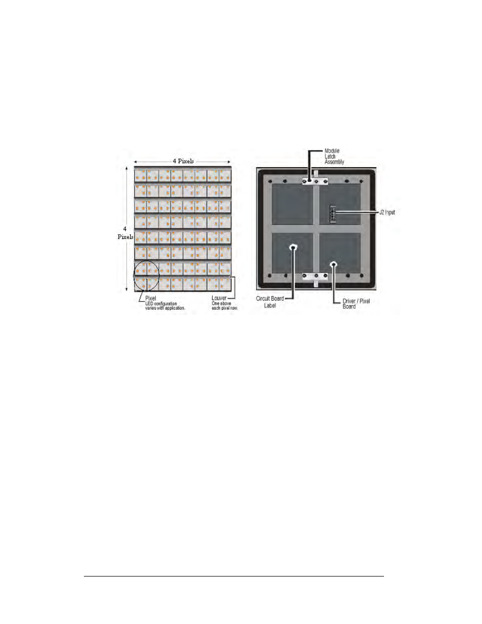 Figure 3: 68mm amber galaxy module -6 | Daktronics AF-3080-68-R,A User Manual | Page 14 / 107