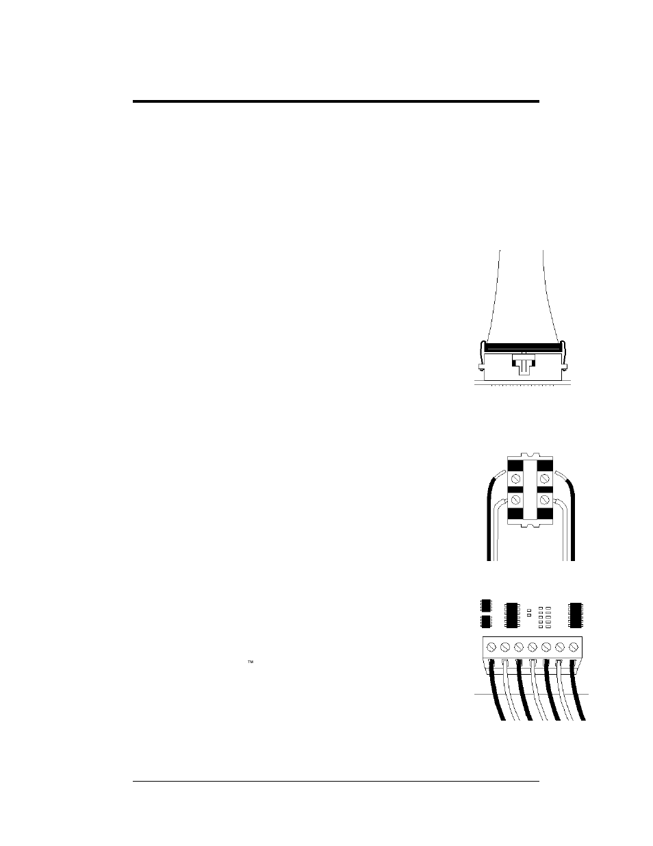 Electrical installation, Common connectors in the sign, Section 3 | Electrical installation -1, Common connectors in the sign -1, Figure 12: ribbon cable connector -1, Figure 13: termination block -1, Figure 14: phoenix connector -1, 1 common connectors in the sign | Daktronics AF-3080-68-R,A User Manual | Page 25 / 107