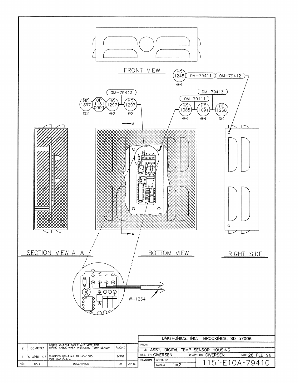 Drawing a-79410 | Daktronics AF-3080-68-R,A User Manual | Page 63 / 107