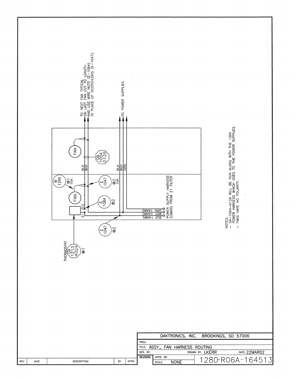 Drawing a-164513 | Daktronics AF-3080-68-R,A User Manual | Page 68 / 107
