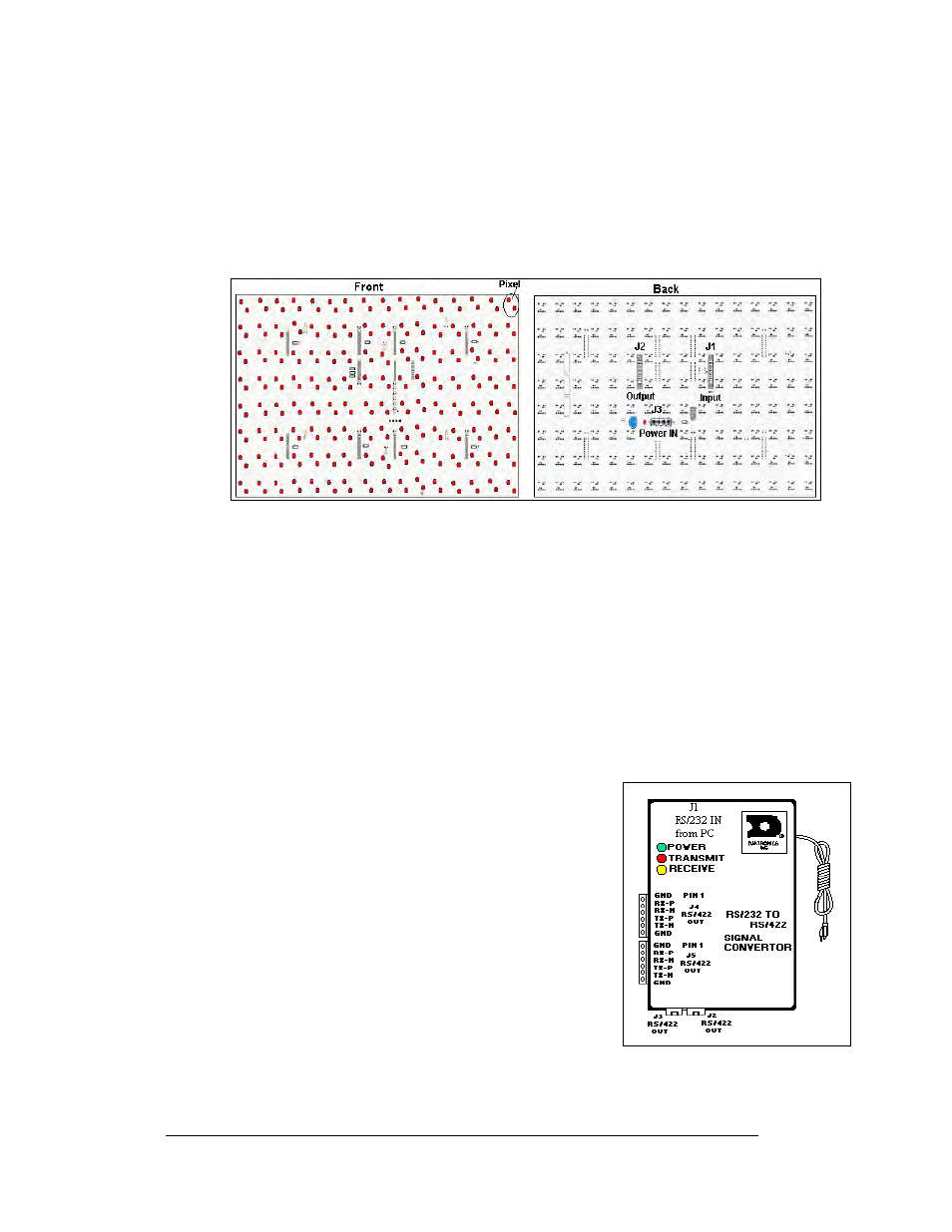 Figure 3: 34mm module, Figure 4: rs232 to rs422 signal converter | Daktronics AF-3112-34-R,A User Manual | Page 12 / 67