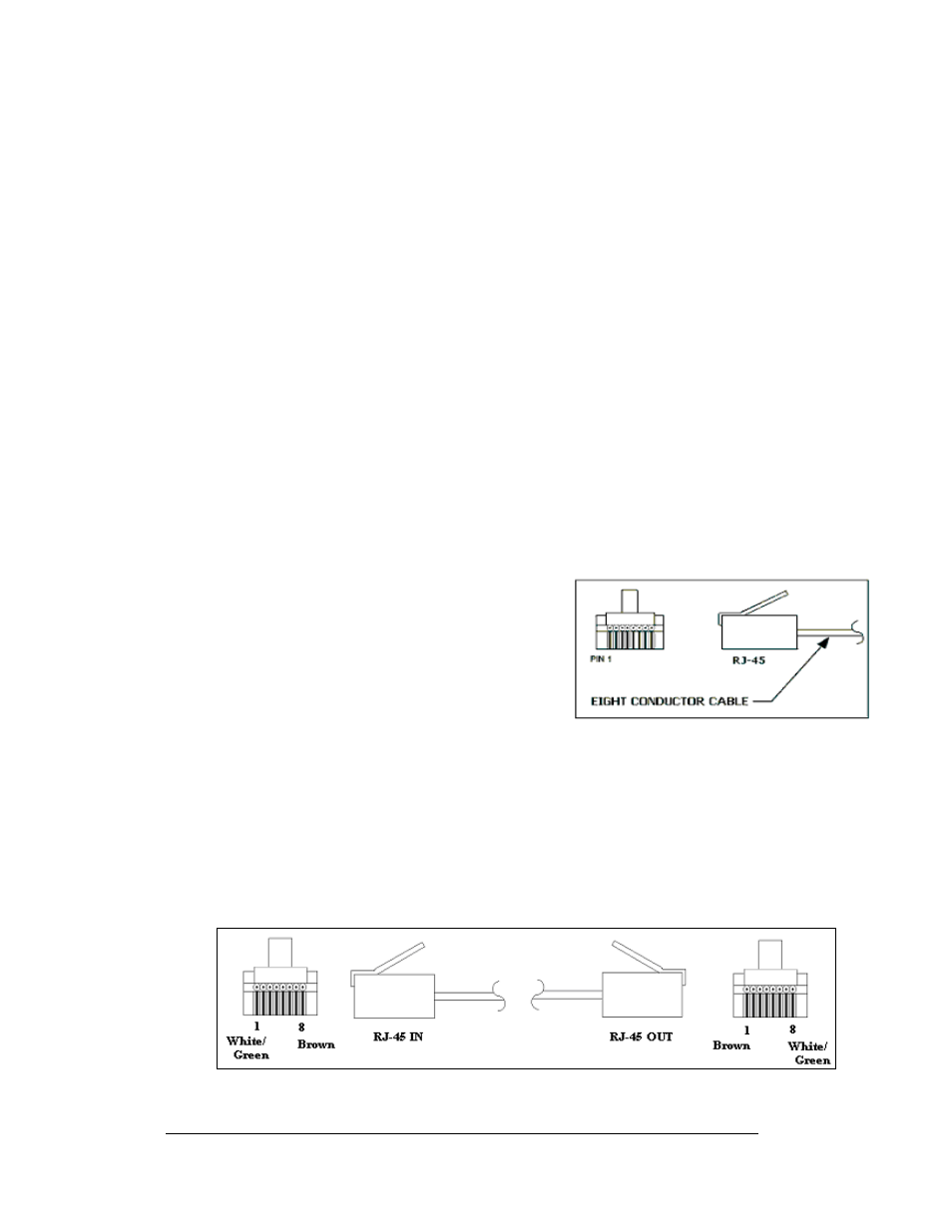 Display enclosures, Rj connector cables, Display enclosures -4 | Rj connector cables -4, Figure 14: eight-conductor cable, Figure 15: flipped cable with rj45 connectors, 3 rj connector cables | Daktronics AF-3112-34-R,A User Manual | Page 24 / 67