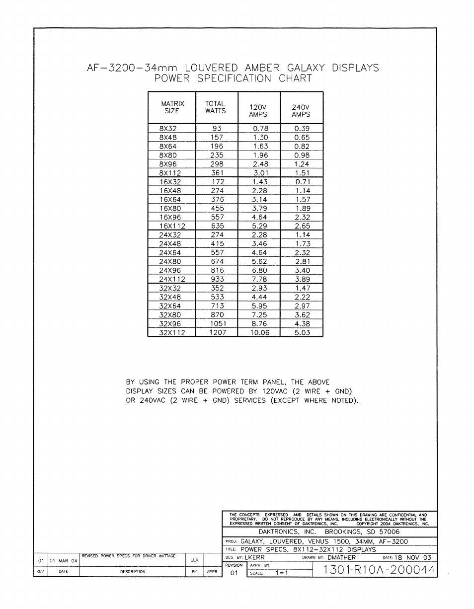 Drawing a-200044 | Daktronics AF-3112-34-R,A User Manual | Page 61 / 67