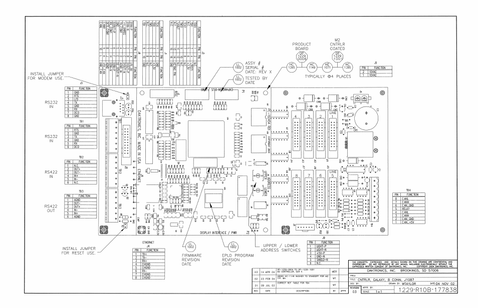 Drawing b-177838 | Daktronics AF-3112-34-R,A User Manual | Page 65 / 67