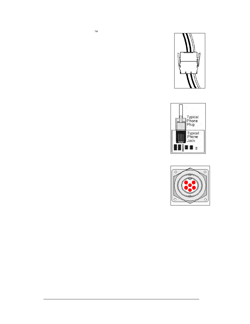 Control cable requirements, Rs232, Control cable requirements -2 | Rs232 -2, Figure 12: mate-n-loc connector, Figure 13: rj11 connector, Figure 14: rs232/6-pin quick connect jack, 2 control cable requirements | Daktronics AF-3150-20-R,A User Manual | Page 22 / 88