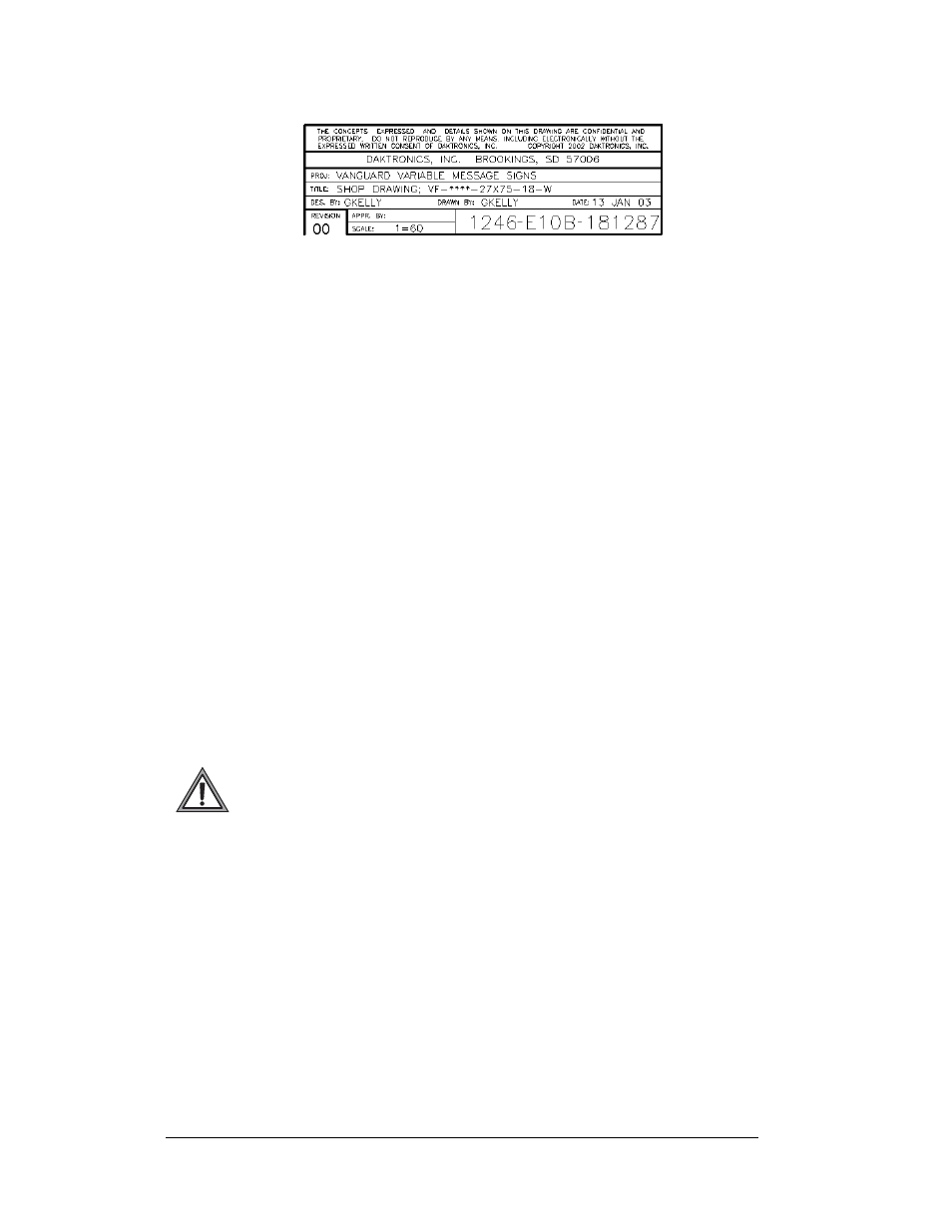 Safety precautions, Safety precautions -2, Figure 1: drawing label | 2 safety precautions | Daktronics AF-3150-20-R,A User Manual | Page 8 / 88