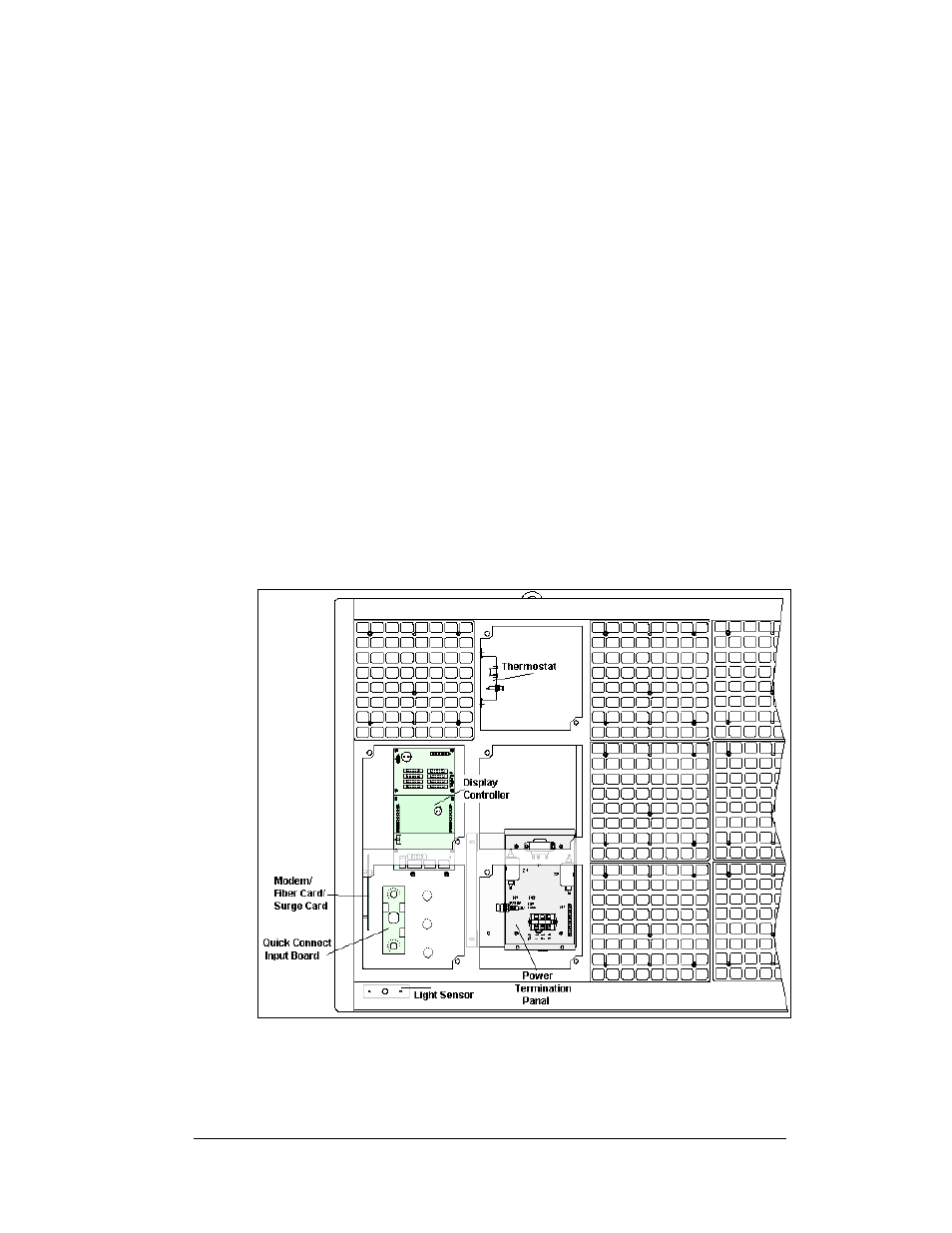 Light detector, Light detector -9, Figure 38: power/control corner -9 | Daktronics AF-3160-34-R,A User Manual | Page 45 / 90