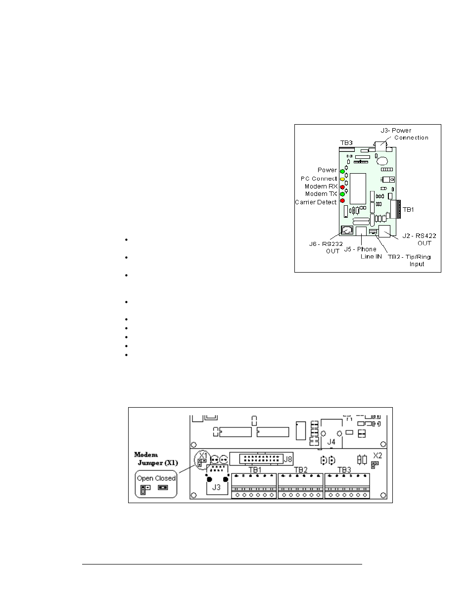 Modem, Modem -10, Figure 39: modem -10 | Figure 40: modem jumper location -10 | Daktronics AF-3160-34-R,A User Manual | Page 46 / 90