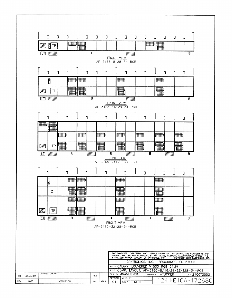 Drawing a-172680 | Daktronics AF-3165-34-RGB User Manual | Page 76 / 97