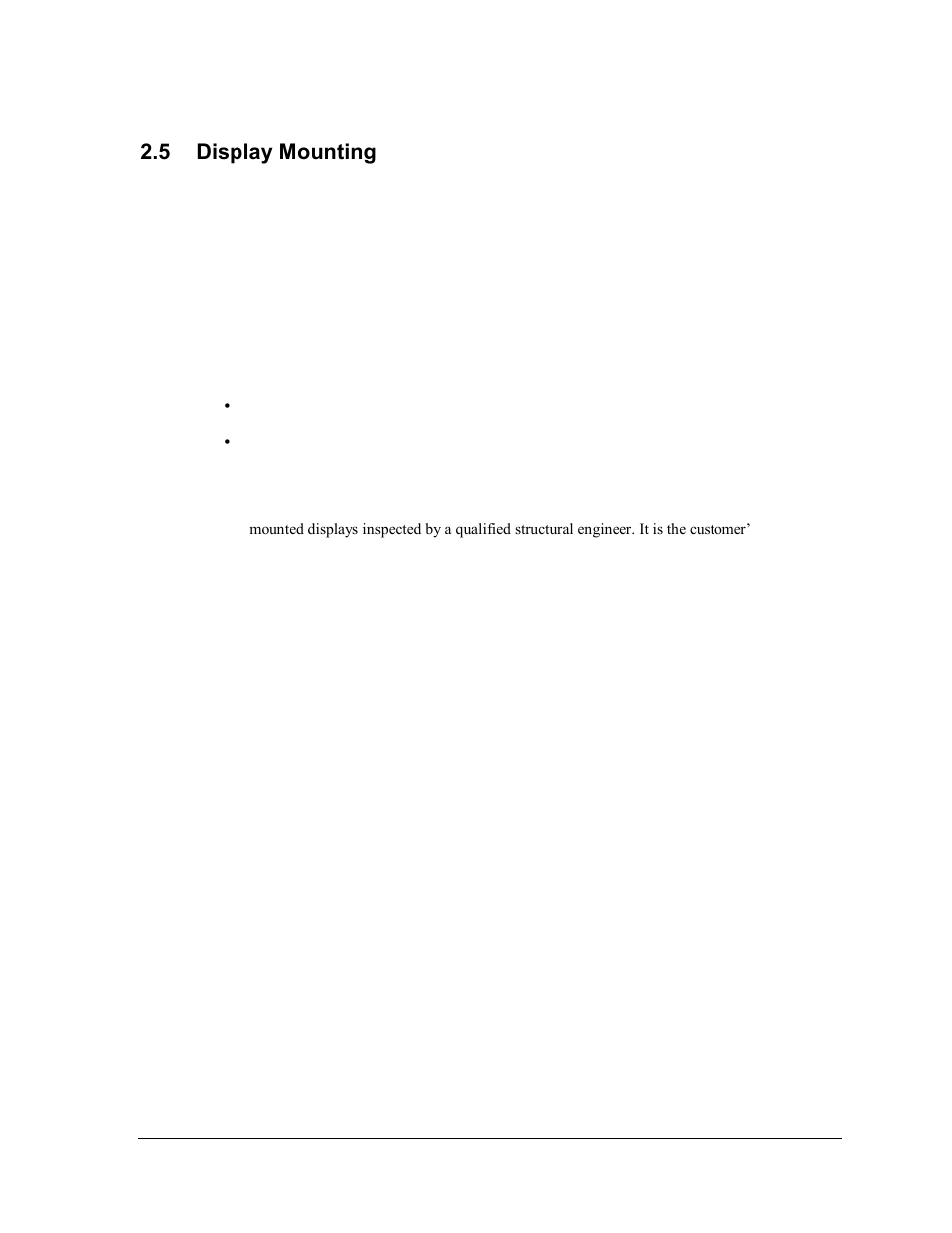 Display mounting, 5 display mounting | Daktronics AF-3165-34-RGB User Manual | Page 13 / 85