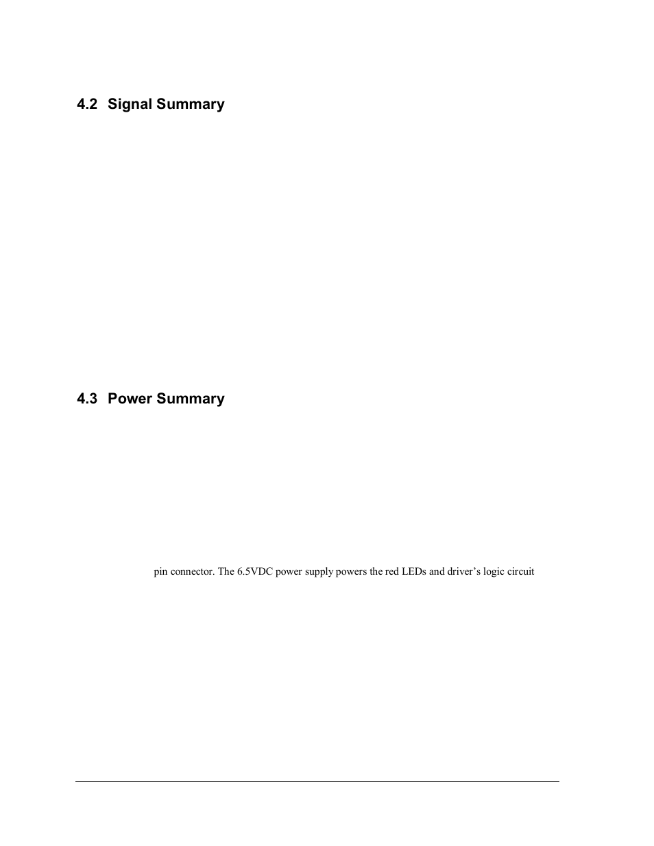 Signal summary, Power summary, 2 signal summary | 3 power summary | Daktronics AF-3165-34-RGB User Manual | Page 36 / 85