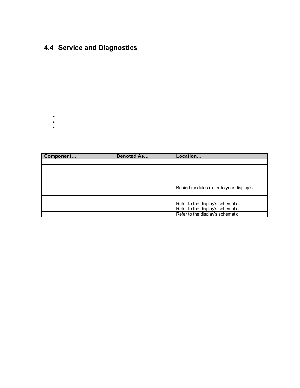 Service and diagnostics, 4 service and diagnostics | Daktronics AF-3165-34-RGB User Manual | Page 37 / 85