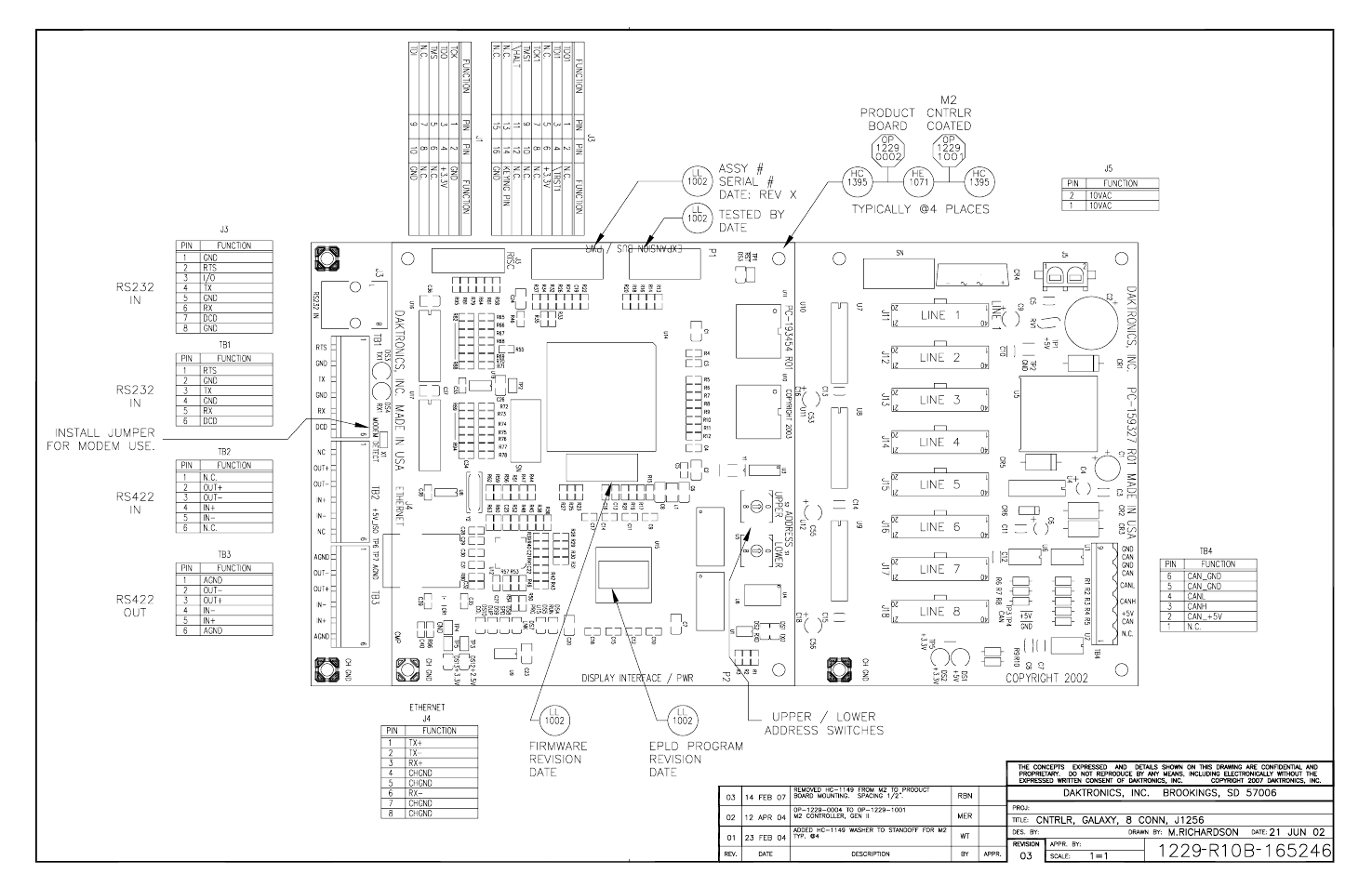 Drawing b-165246 | Daktronics AF-3165-34-RGB User Manual | Page 80 / 85