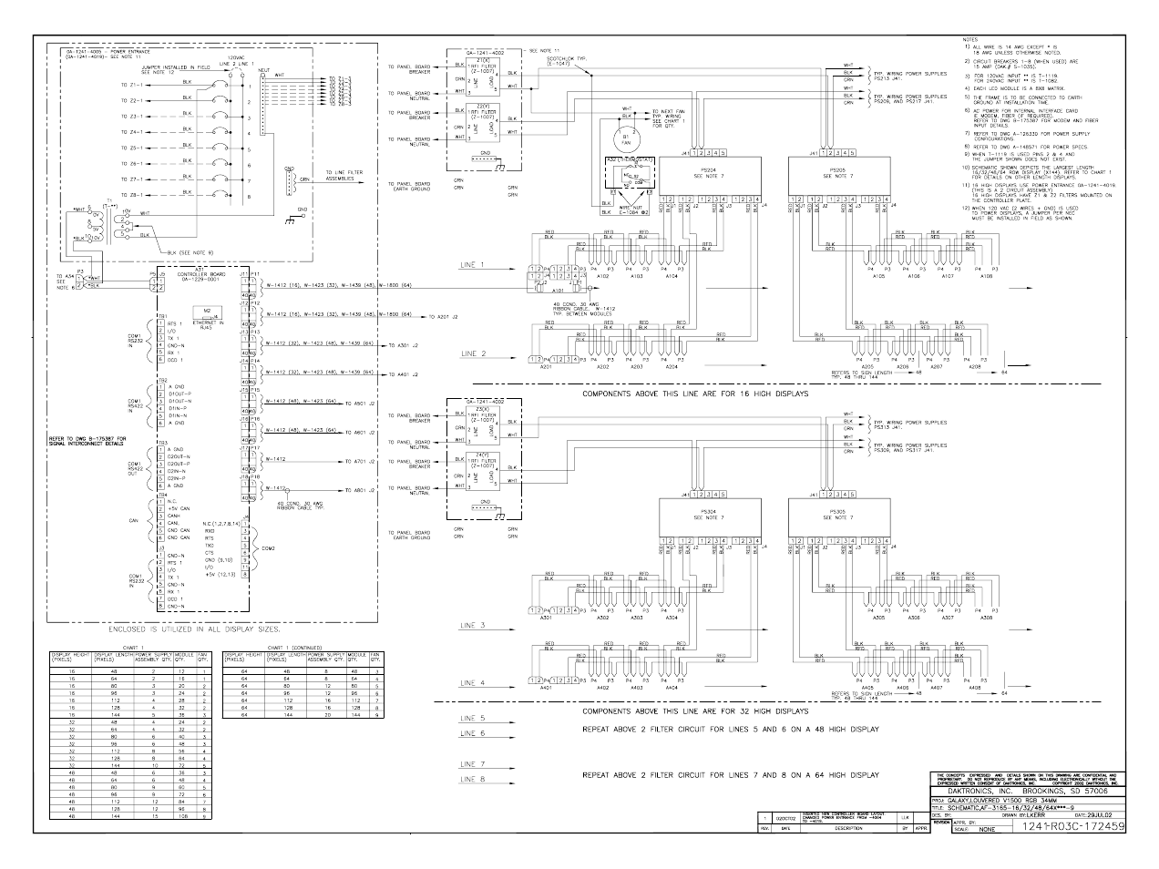 Drawing c-172459 | Daktronics AF-3165-34-RGB User Manual | Page 84 / 85