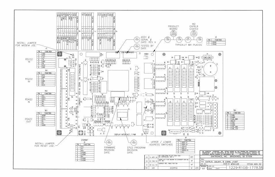 Drawing b-177838 | Daktronics AF-3180-64-R,A User Manual | Page 72 / 84