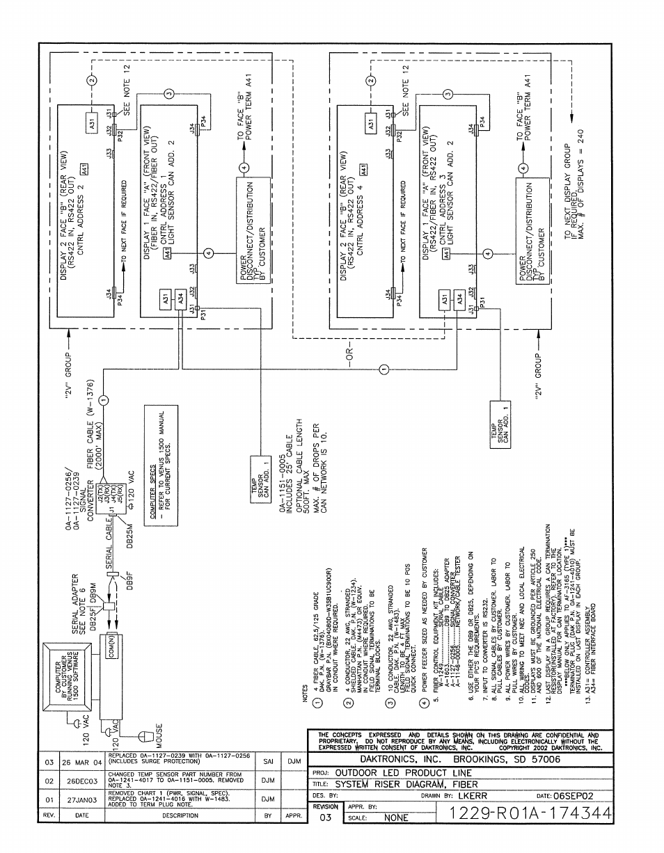 Drawing a-174344 | Daktronics AF-3197-89-RGB User Manual | Page 72 / 97