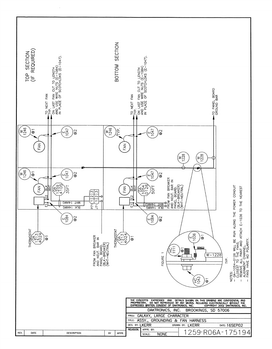 Drawing a-175194 | Daktronics AF-3197-89-RGB User Manual | Page 73 / 97