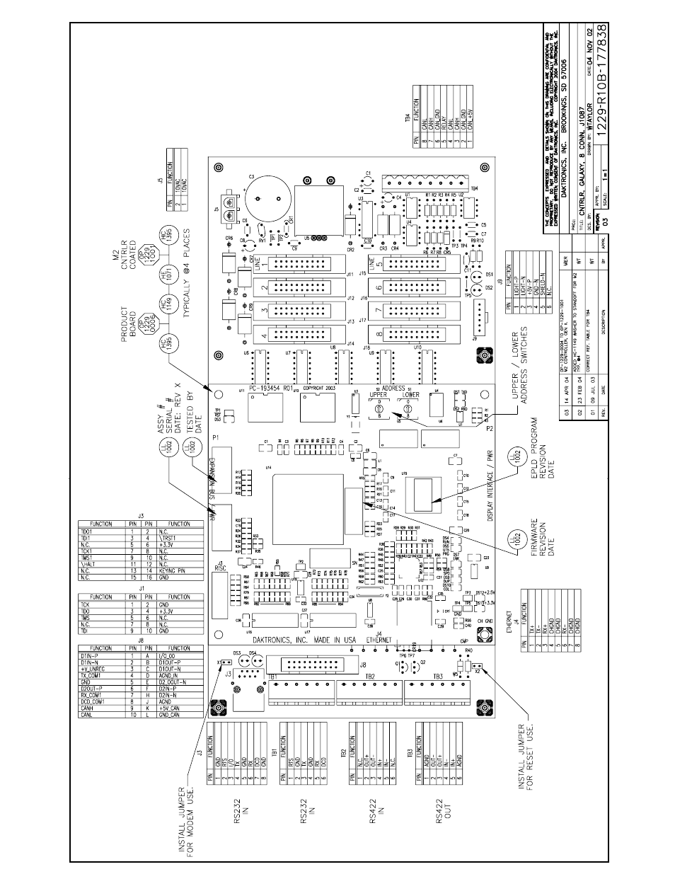 Drawing b-177838 | Daktronics AF-3197-89-RGB User Manual | Page 87 / 97