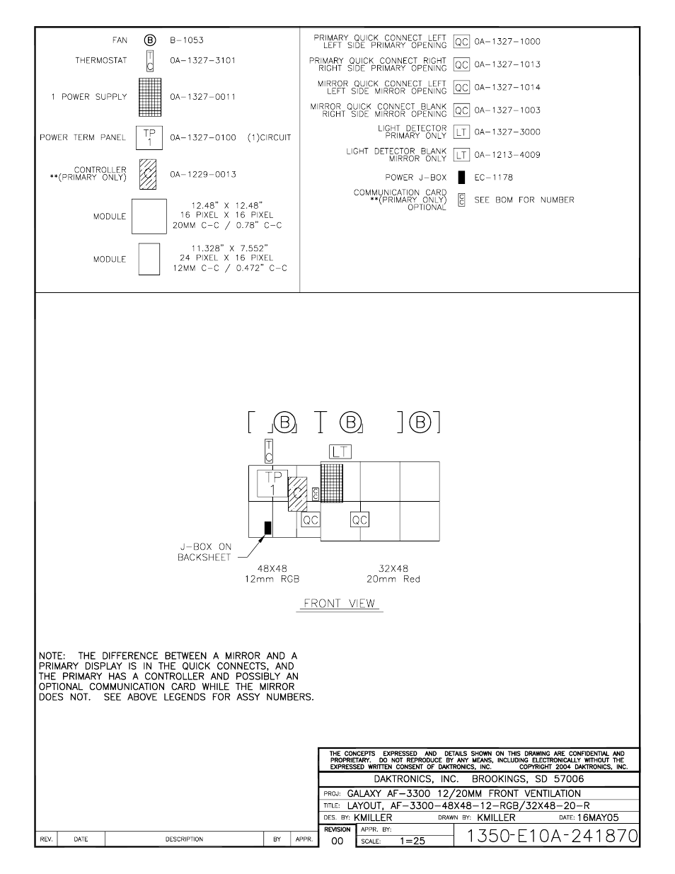 Daktronics AF-3300-12-RGB/20-R User Manual | Page 44 / 50