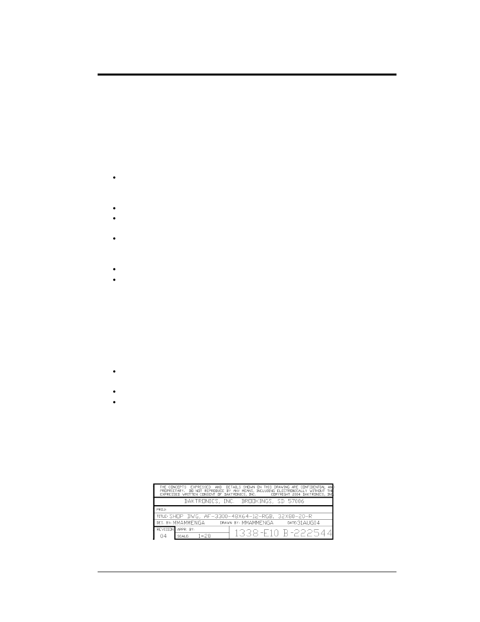 Section 1: introduction, Section 1, Introduction -1 | Figure 1: drawing label | Daktronics AF-3300-12-RGB/20-R User Manual | Page 7 / 50
