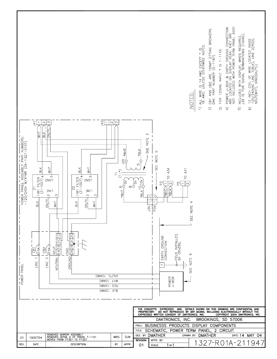 Drawing a-211947 | Daktronics AF-3400-12-RGB User Manual | Page 50 / 71