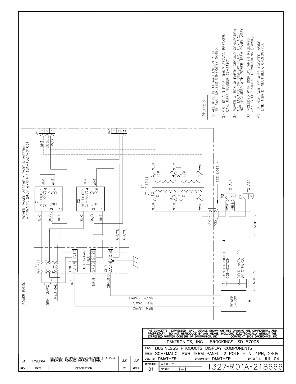 Drawing a-21866 | Daktronics AF-3400-12-RGB User Manual | Page 52 / 71
