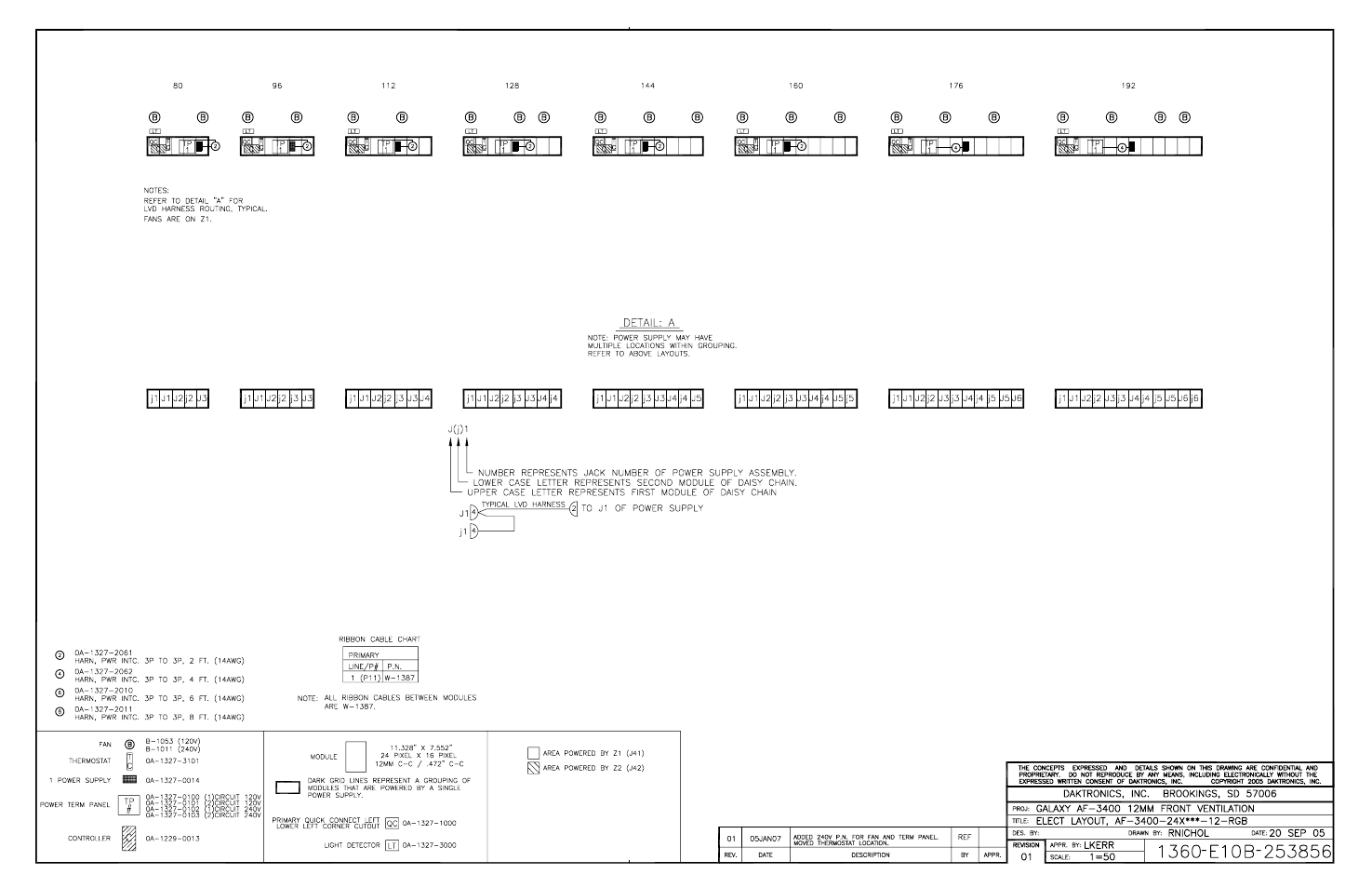 Drawing b-253856 | Daktronics AF-3400-12-RGB User Manual | Page 57 / 71